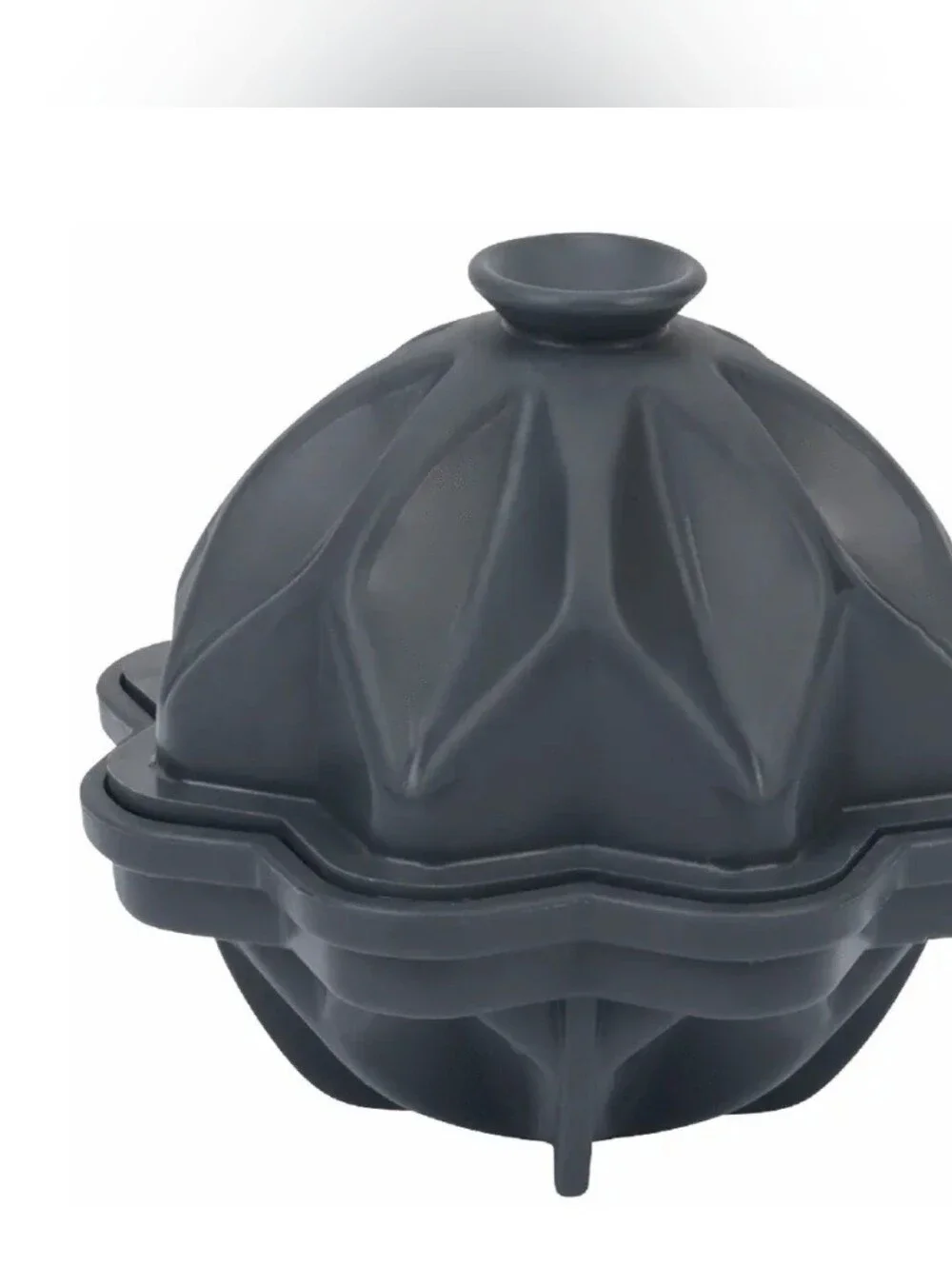W&P Ripple Sphere Cocktail Ice Mold - Black Silicone